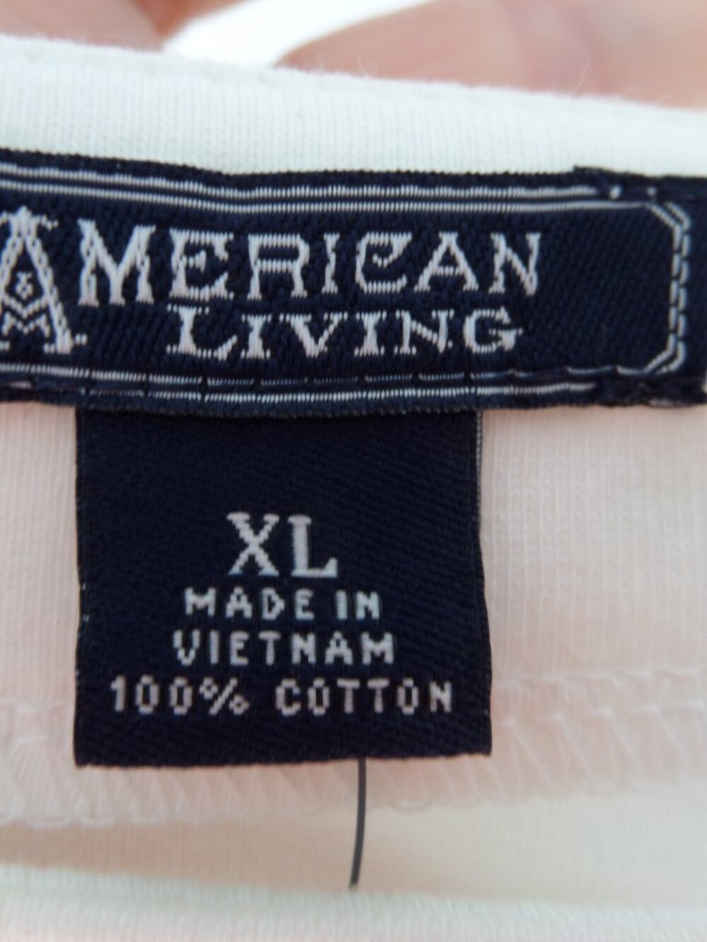 American Living White Cotton Sleeveless Top Size XL NWT - Picture 6 of 8